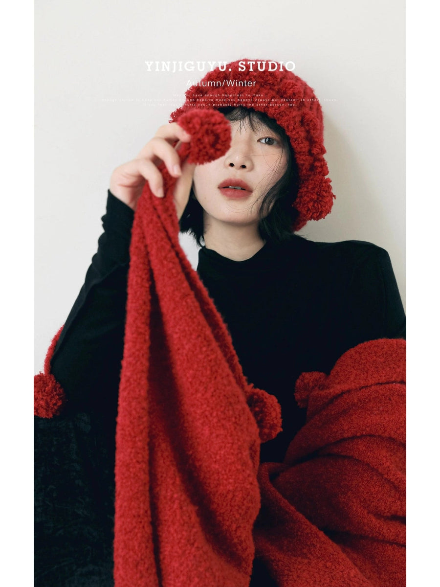 YJGY STUDIOヘッドウェアWool Winter Wrap Shawl