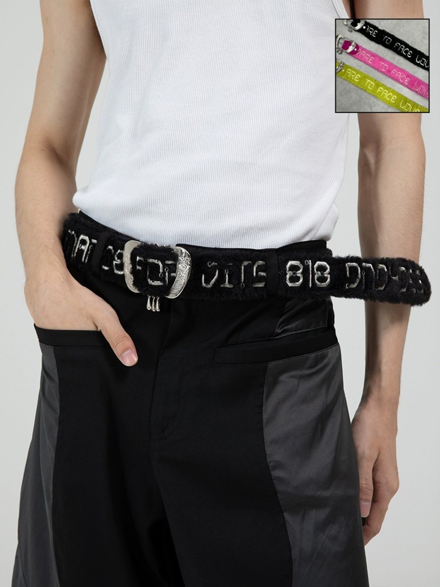 DND4DESOthersCyberpunk Embroidered Fleece Belt